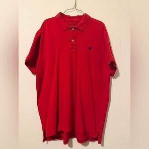 American Eagle Red Polo Shirt XXL Athletic Fit